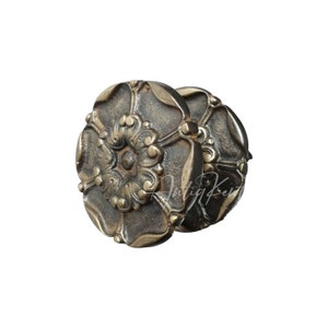 Dummy Door Knob, Vintage Style Floral Door Knob, Antique Cast Brass Door Knob, Door Hardware