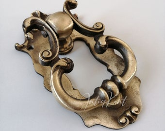Victorian Style Door Knocker, Neo-Baroque, Handcrafted Sand Casted Front Door Hardware
