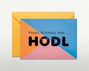 Bitcoin Postcard | Bitcoin Art | Cryptocurrency Postcard | Crypto Wall Art | Bitcoin Print | Birthday Postcard | Bitcoin HODL | Crypto |