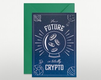 Bitcoin Wenskaart | Bitcoin Design | Verjaardagskaart | Blockchain | Bitcoin Print | Crypto Cadeau | Uniek Design kaart | Cryptocurrency |