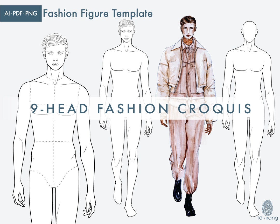 Male Croquis Templates - University of Fashion