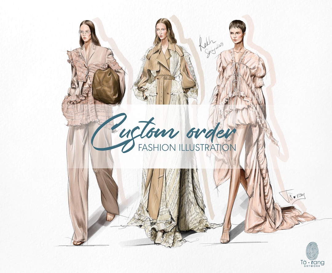 Custom Fashion Illustration Personalized Art for Designers and Brands ...