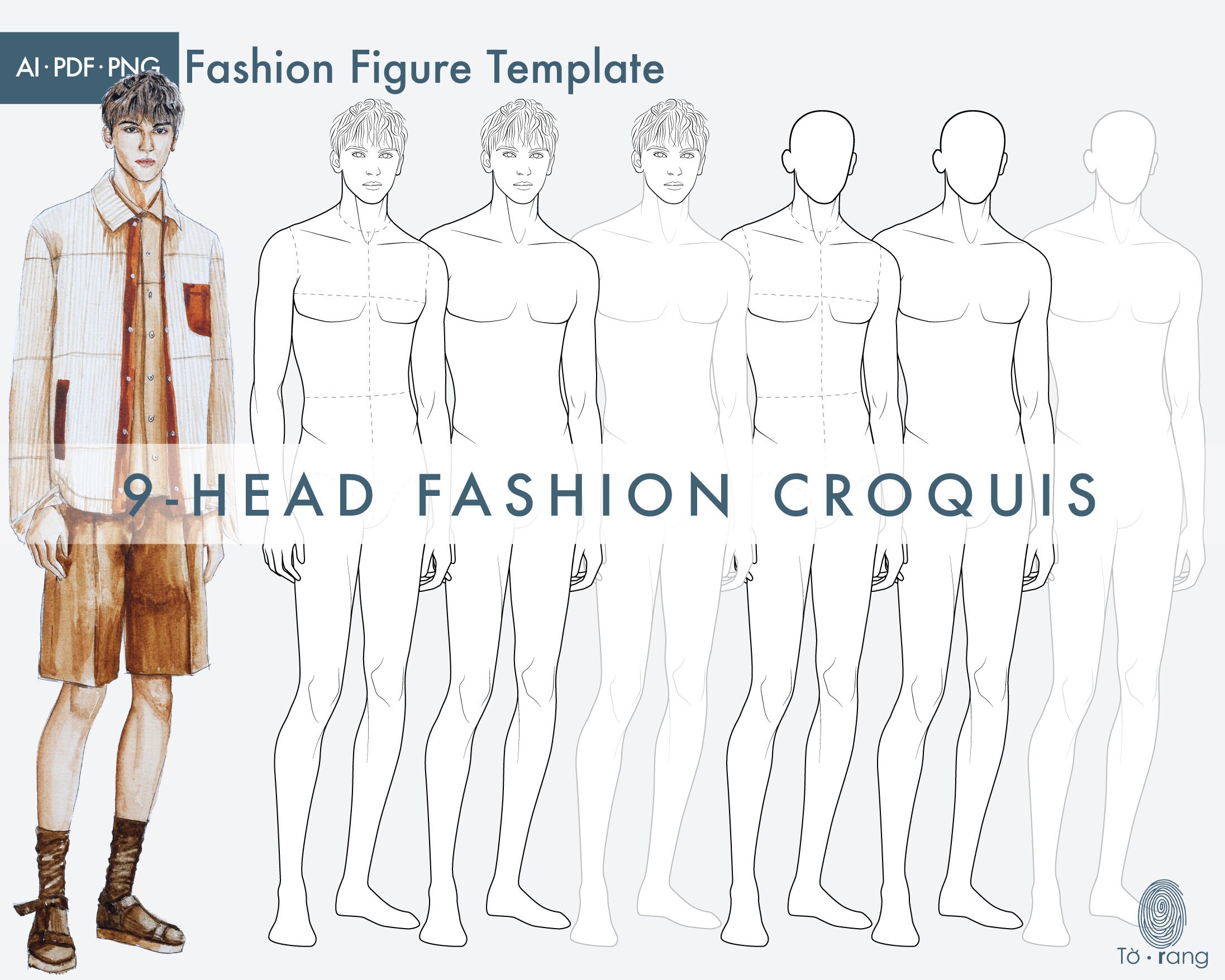 Fashion Sketchbook With Figure Templates | Male Croquis Sketchbook | Front  And Back Poses: Single Sided Pages | 12 Different Poses | 120 Male Figure  Template: Uwakwe, Vivian: 9789785587975: Amazon.com: Books