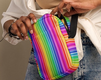Bolsa transversal | Listras do arco-íris