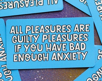 Todos los placeres son placeres culpables - Imán inspirador, nevera maximalista, decoración de cocina, regalos para, colores brillantes, frases motivacionales