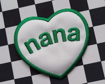 Parche bordado de Nana - Parche bonito, ideal para conjuntos de conciertos, gorras de camionero, regalos para la abuela, regalos bordados, cumpleaños de la abuela