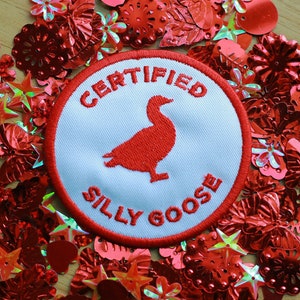 Embroidered Patch | Certified Silly Goose | funny gifts trending patches decorative decor inspo vest bag apparel popular pinterest birthday