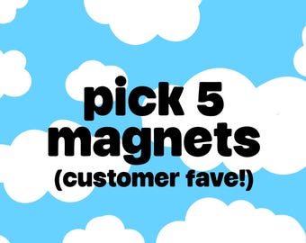 PICK FIVE Magnet Set fridge magnets rainbow colorful home decor gift sale bargain birthday gifts kitchen decoration die cut new