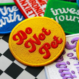 Do Not Pet Animal Patch - Animal Vest, Support Animal Nametag, Seizure Awareness, Emotional Support Animals, Embroidery Patch, Patch For