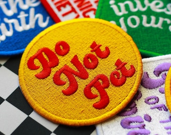 Do Not Pet Animal Patch - Animal Vest, Support Animal Nametag, Seizure Awareness, Emotional Support Animals, Embroidery Patch, Patch For