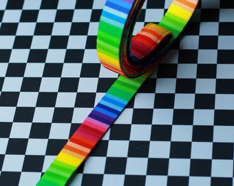 Rainbow Pet Leash – Rainbow Stripes Colorful Leash For Pets, Maximalist Pet Stuff, Bright Pet Accessories, Gift for Cat Lovers, Dog Mom Gift