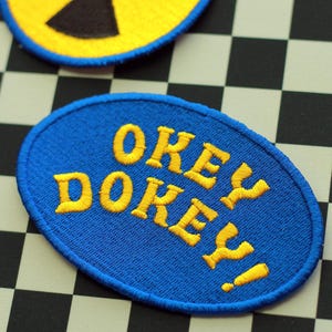 ¡Okey Dokey! Parche bordado para cosplay, disfraz de Halloween, lluvia radiactiva, día del juicio final, parches bordados para gamers, serpentinas, cumpleaños.