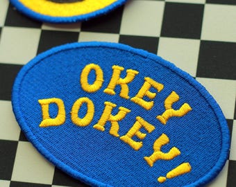 Okey Dokey! embroidered patch for cosplay outfit halloween costume nuclear fallout doomsday gamer embroidery patches streamer birthday