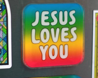 Bible Verse Magnet, Gifts For, Pastor Appreciation Gifts, Jesus Christ, Christian Birthday Gift, Jesus Loves You