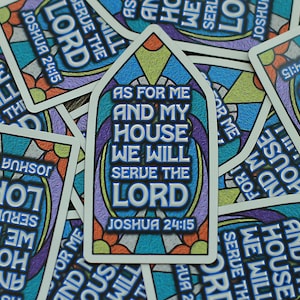 Bible Verse Magnet | Joshua 24:15 | christian fridge magnets prayer scripture pastor jesus christ church gospel decor gifts vinyl worship