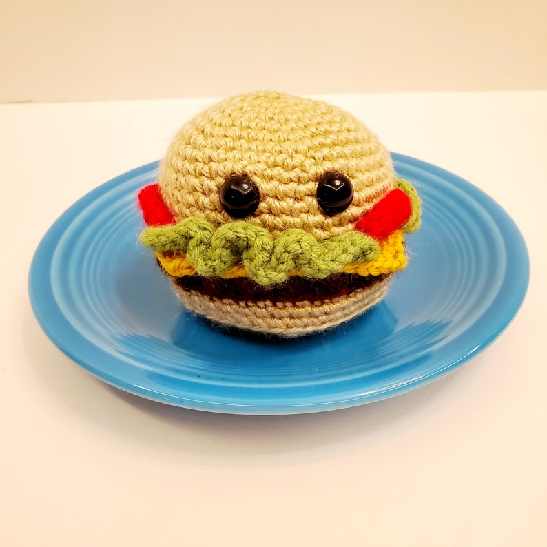 Happy Crocheted Hamburger image 1
