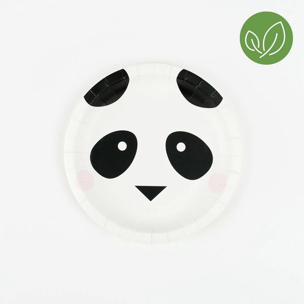 Assiette en carton pour fête des pandas