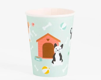 Vaso de papel para fiesta de cachorros