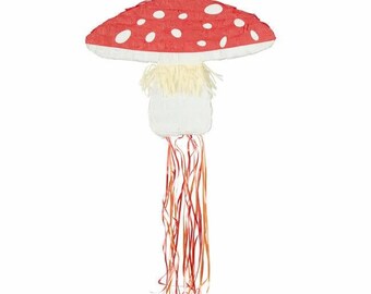 Red and White Spot Mushroom Piñata