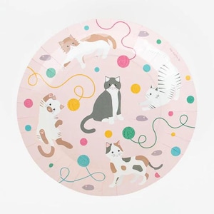 Assiette en carton pour fête des chats et des chatons