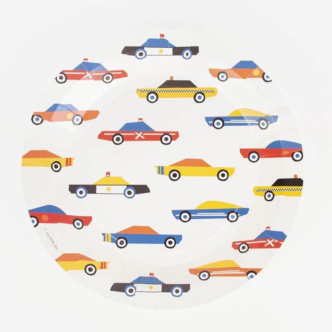 Cars Paper Plate Etsy