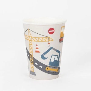 Diggers, Cranes and Trucks Construction Party Paper Cup