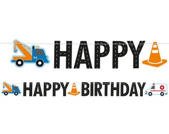 En el camino, pancarta de feliz cumpleaños