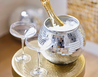 Silver Disco Ball Ice Bucket