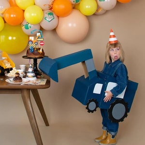 Serviettes en papier pour Fête de la construction, pelles, camions et grues image 4