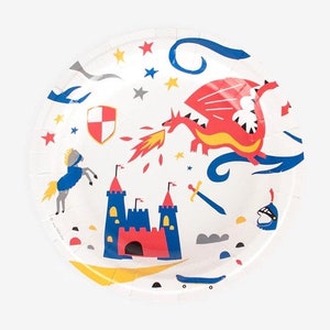 Knights and Dragons Paper Plate