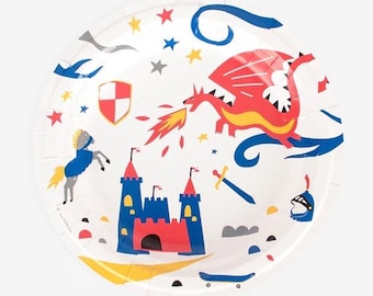 Knights and Dragons Paper Plate