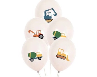 Digger and Construction Vehicle Party Balloons
