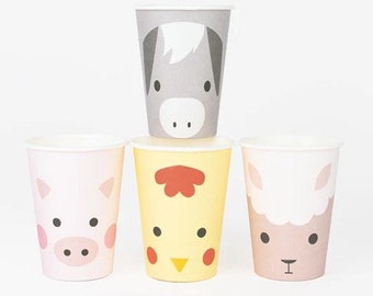 Fun Farm Animals Cups