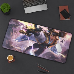LoL Gamer Gaming Mauspad - Benutzerdefinierte Mauspad - Gaming Schreibtischunterlage - Gamer Schreibtischunterlage - Zeri Schreibtischunterlage - Unsterbliche Reise Schreibtischunterlage 31 &quot;× 15,5&quot;&quot;