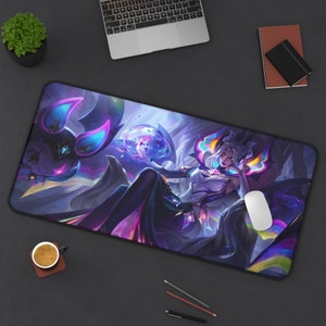 LoL Gamer Gaming Mouse Pad - Custom Mouse Pad - Gaming Desk Pad - Gamer Desk Mat - Morgana Desk Mat  -  31" × 15.5"