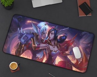 Xayah-Rakan LoL Desk Mat - League of Legends - Xayah- Rakan Wallpaper - Gaming Desk Mat - League of Legends Wallpaper - Gaming Mouse Pad