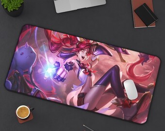 Jinx LoL Desk Mat - League of Legends - Jinx Wallpaper - Gaming Desk Mat - League of Legends Wallpaper - Gaming Mouse Pad