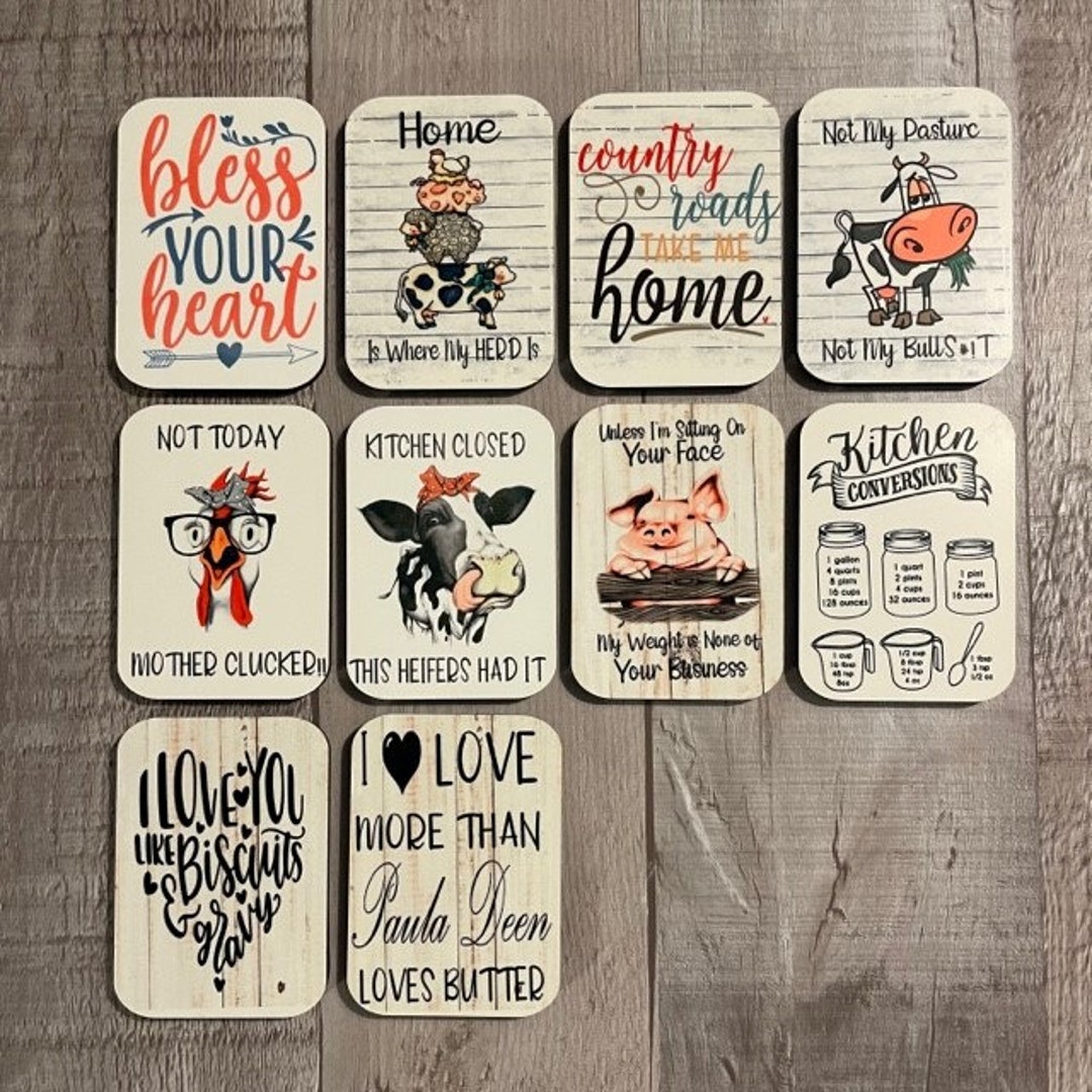 Country Farmhouse Magnets /refrigerator Magnets Funny - Etsy Country Farmhouse Magnets /refrigerator Magnets Funny - Etsy