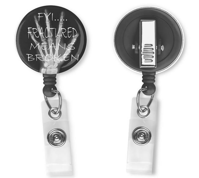 Badge Reel / Retractable Badge Reel / ID Badge Fractured Means