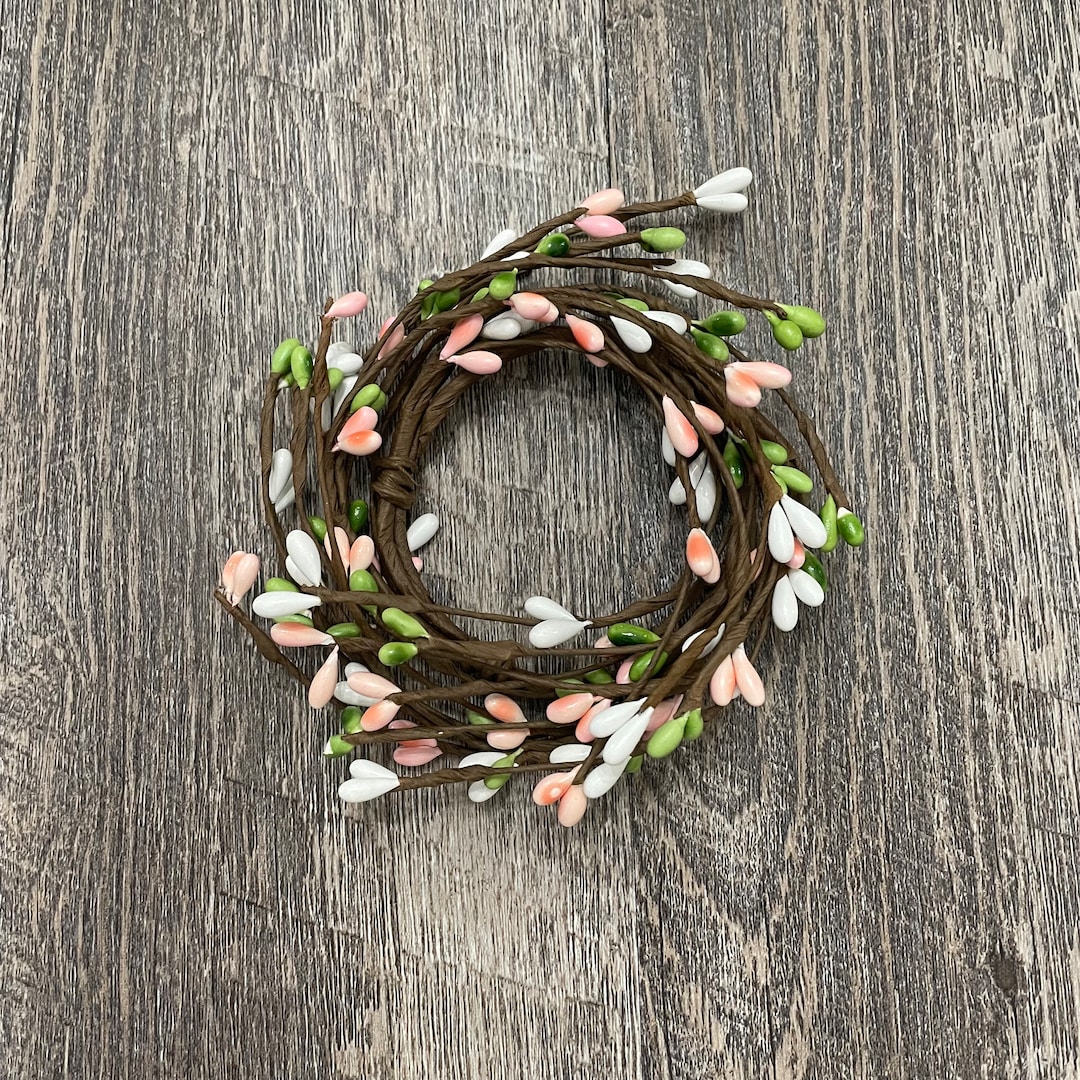 2.5 Easter Candle Rings / Pip Berry Candle Rings / Mini Wreaths Etsy