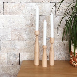 Holz Kerzenständer - 3er Set Kerzenständer, Kerzenhalter aus Holz, Kerzenhalter, Minimal Kerzenhalter, Kerzenständer, nordischer Stil