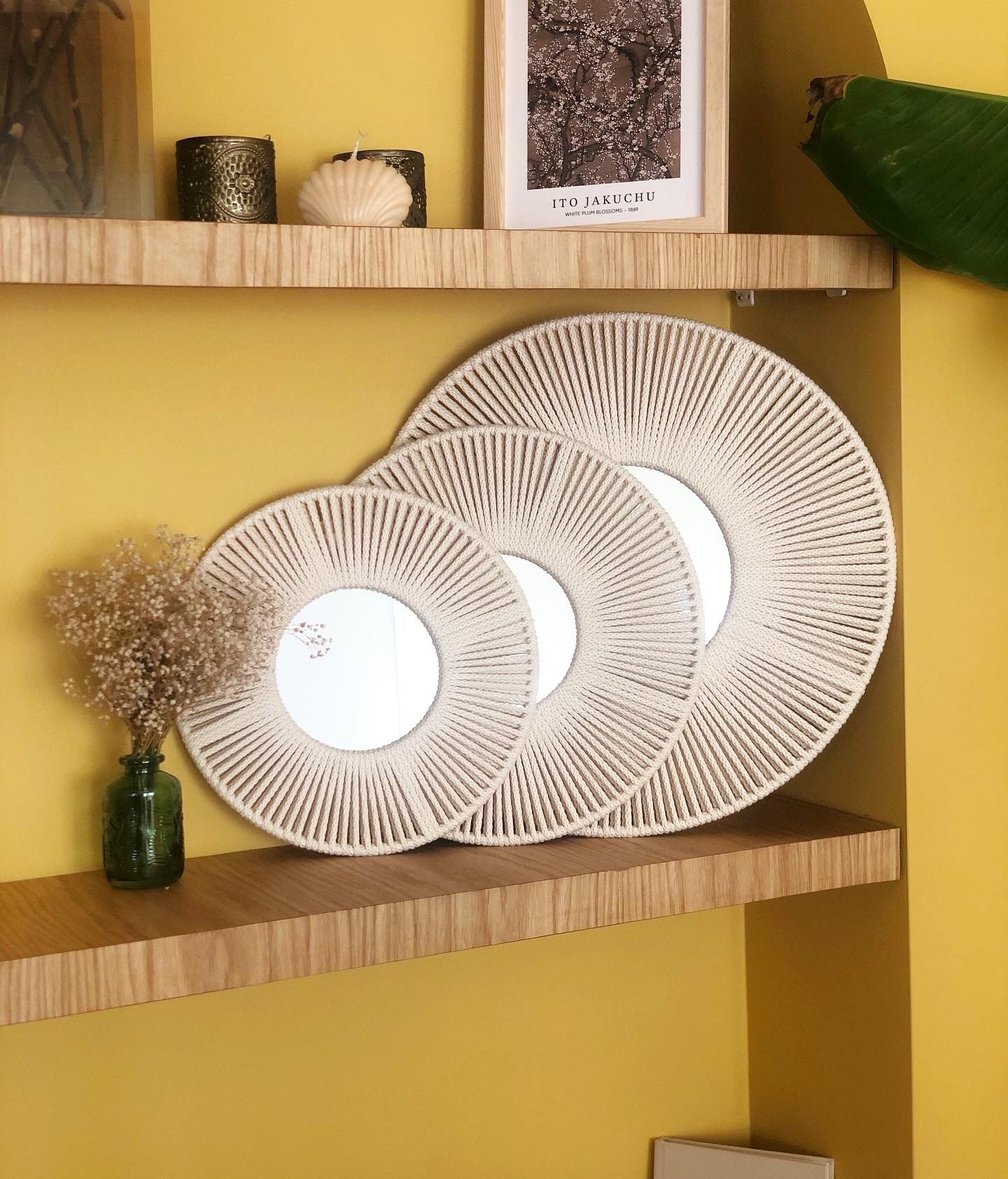 Macrame Mirror Macrame Wall Hanging Mirror Happy Mothers Etsy