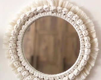 Großer Makramee-Spiegel, Wandkunst, Geschenk für Zuhause, Wohnkultur, Makramee-Wandbehang, Kinderzimmerdeko, Wohnzimmerdekor, Kinderzimmer-Wandkunst,