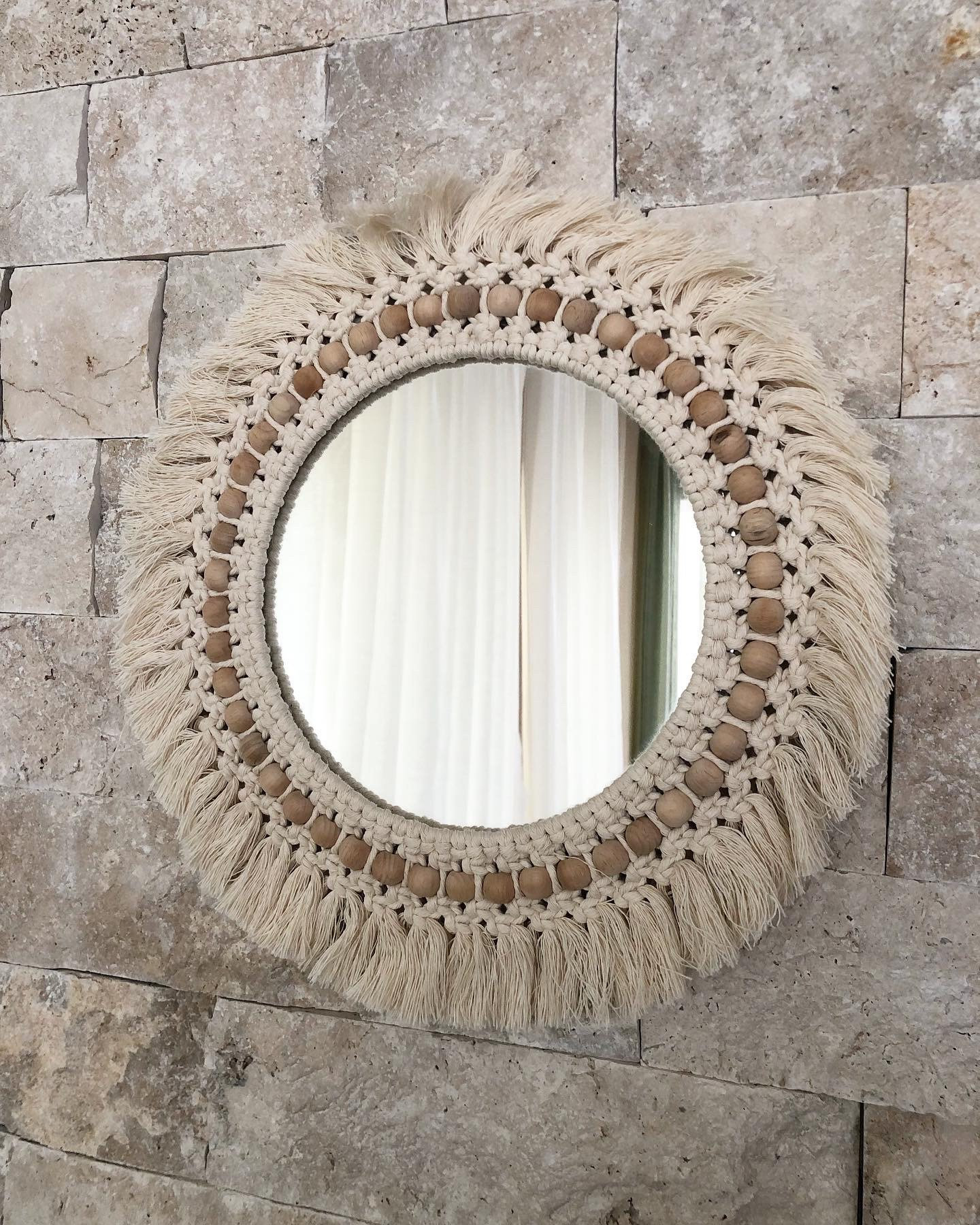 Large Macrame Mirror , Macrame Wall Hanging Mirror, Boho, Nursery ...
