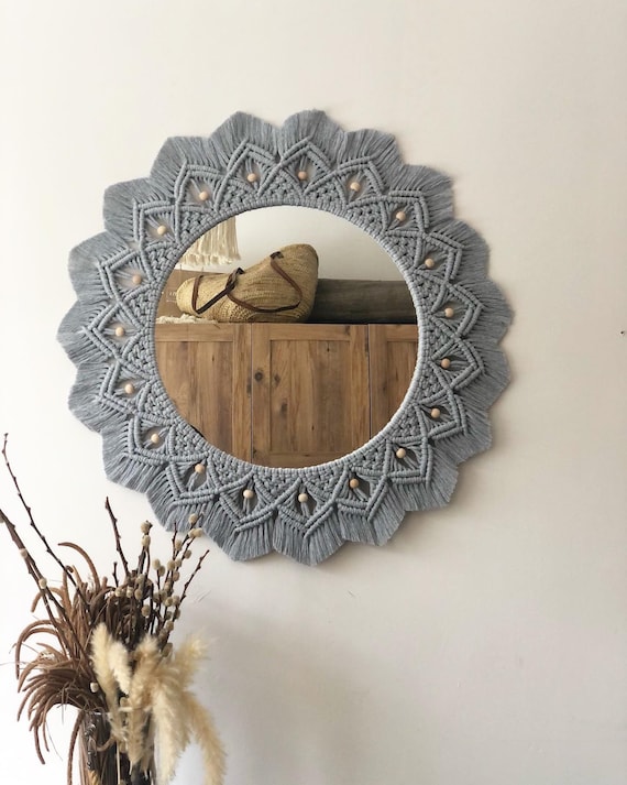 Plaque Ronde Fée En Macramé - Déco Murale Artisanale - Petit Format - NEUF