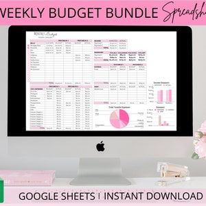 Bi-Weekly Paycheck Budget Bundle Editable Google Spreadsheet Template Bundles