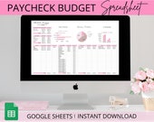Budget by Paycheck Editable Google Spreadsheet Template