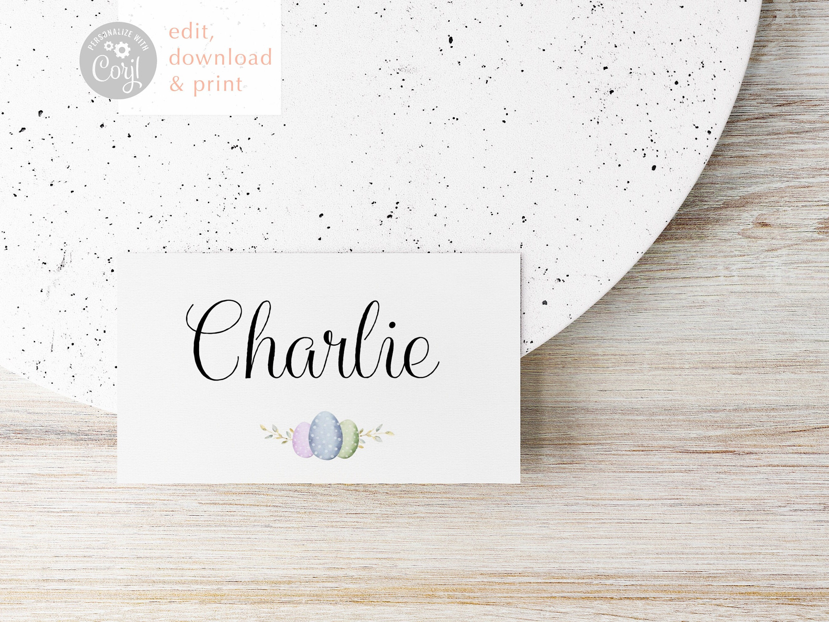 Editable Easter Theme Place Name Cards Easter Food Labels Etsy