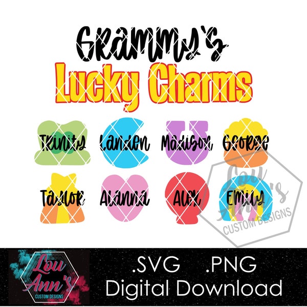 Customizable LAYERABLE Lucky Charms .PNG .SVG Digital Download