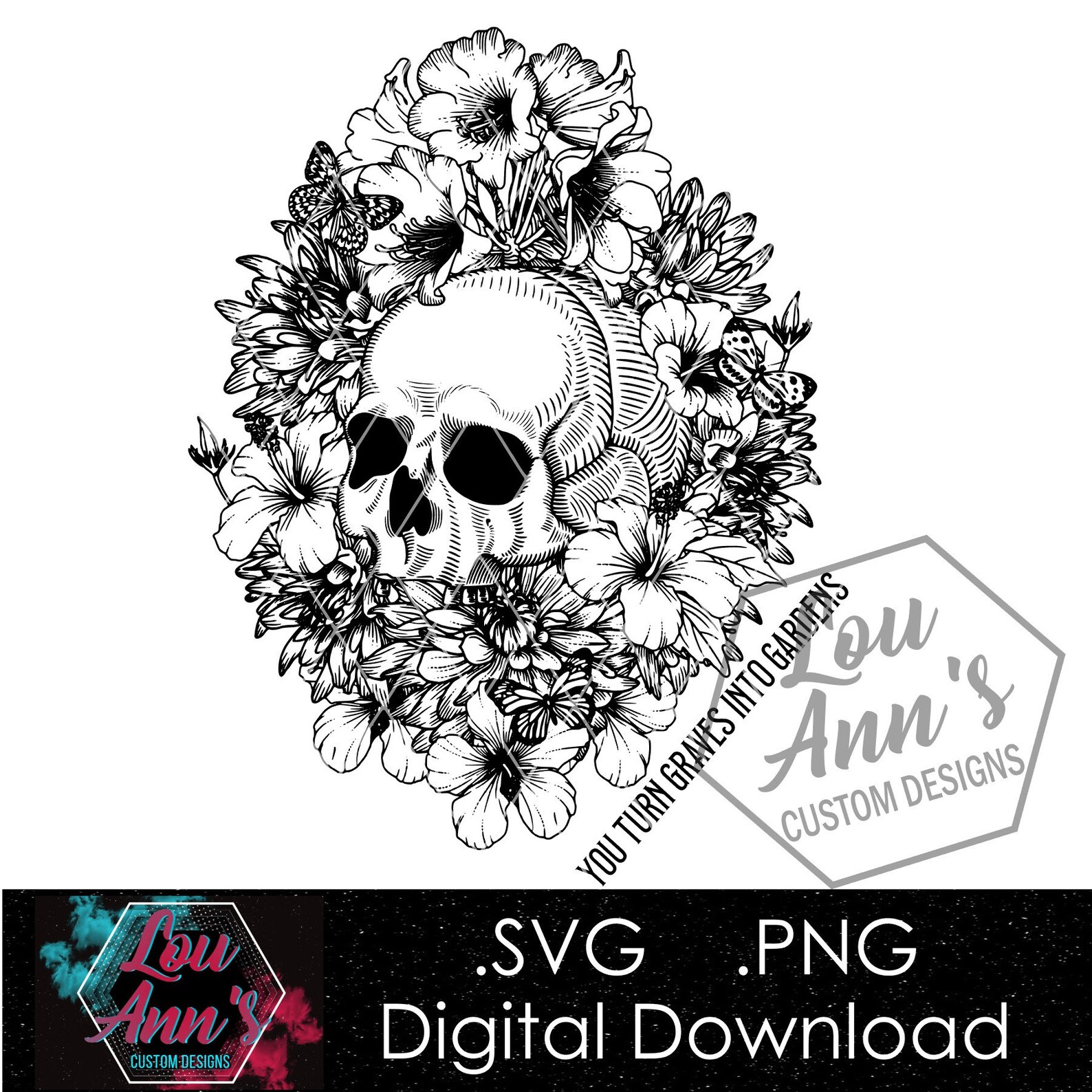 Graves Into Gardens .SVG .PNG PRINTABLE Digital Download Etsy